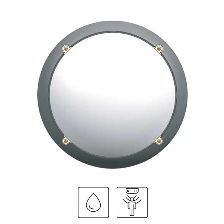 HUBLOT NICE 12/18/24W 120LM/W CCT IP65 IK10  Ø320X90MM  HF NOIR