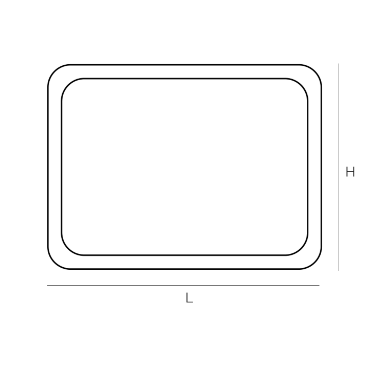 MIROIR 600X800MM CADRE  NOIR LED 48W CCT DIMMABLE 