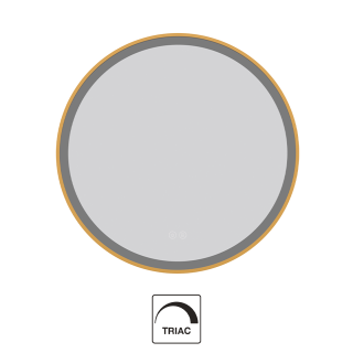 MIROIR D800MM CADRE CHROME LED 24W CCT DIMMABLE 