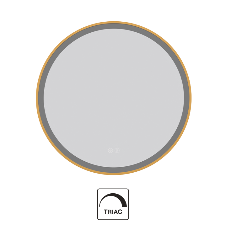 MIROIR D800MM CADRE CHROME LED 24W CCT DIMMABLE 