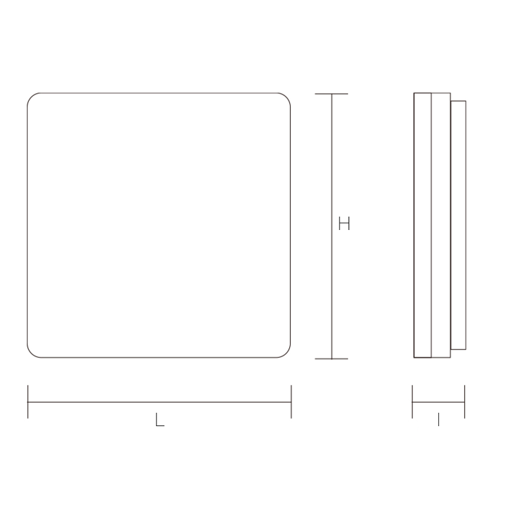 PLAFONNIER IP20 29/38W CCT 110° 400x400x63mm