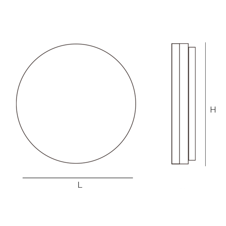 PLAFONNIER IP54 10/18/24W CCT 110° Ø270x49mm