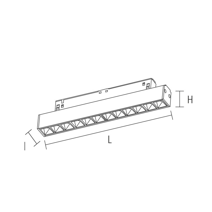 BARRE LED OSRAM FIXE 20W 55° 48V 22*43*327MM