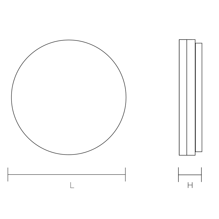 PLAFONNIER IP54 28/32/35W CCT 110° Ø450X70MM 110LM/W BLANC
