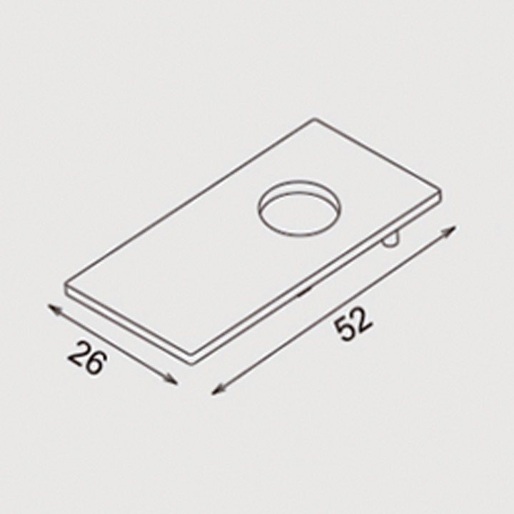 PLAQUE DE FINITION D AVEC SORTIE DE CABLE