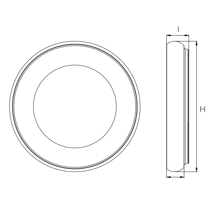 PLAFONNIER BAGEL 35W 3000K TRIAC DIM Ø400*68MM