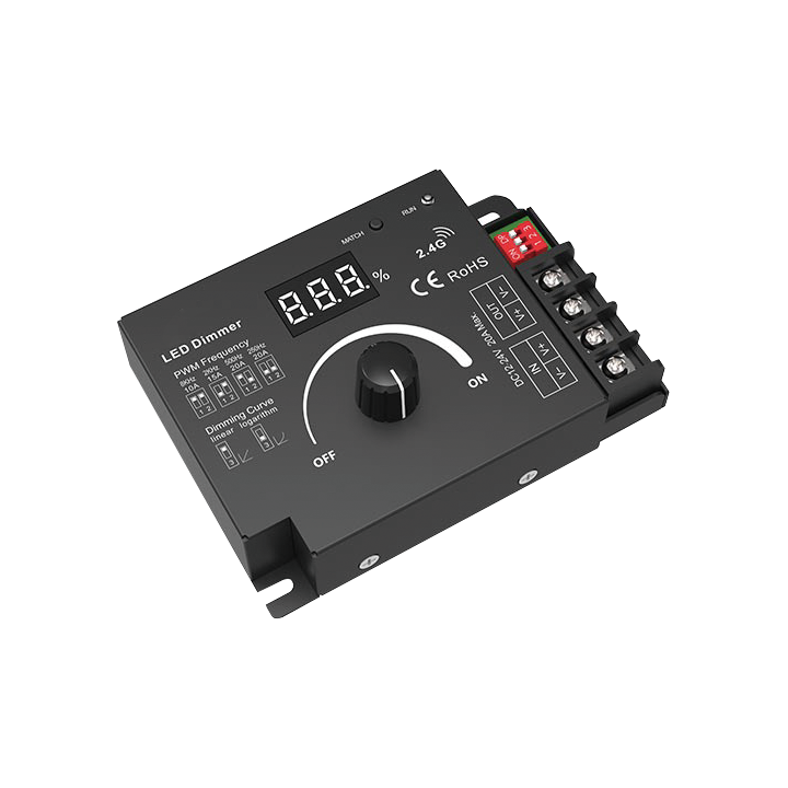 CONTROLEUR MONOCOULEUR  12-24V MAXI 20A RF2.4G 86*66*25MM