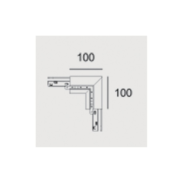 RACCORD L ENCASTRE ALUMINIUM
