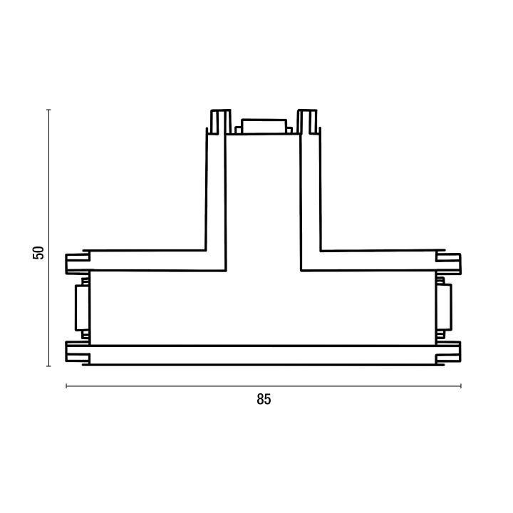MINI RAIL MAGNETIQUE CONNECTEUR T 48V BLANC