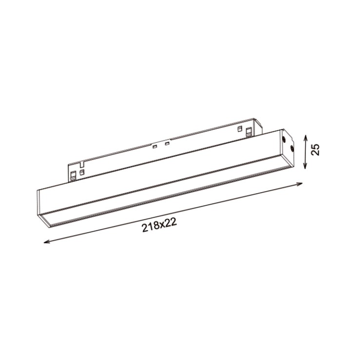 BARRE LED 48V 218MM 14W 3000°K 1000LM 90°