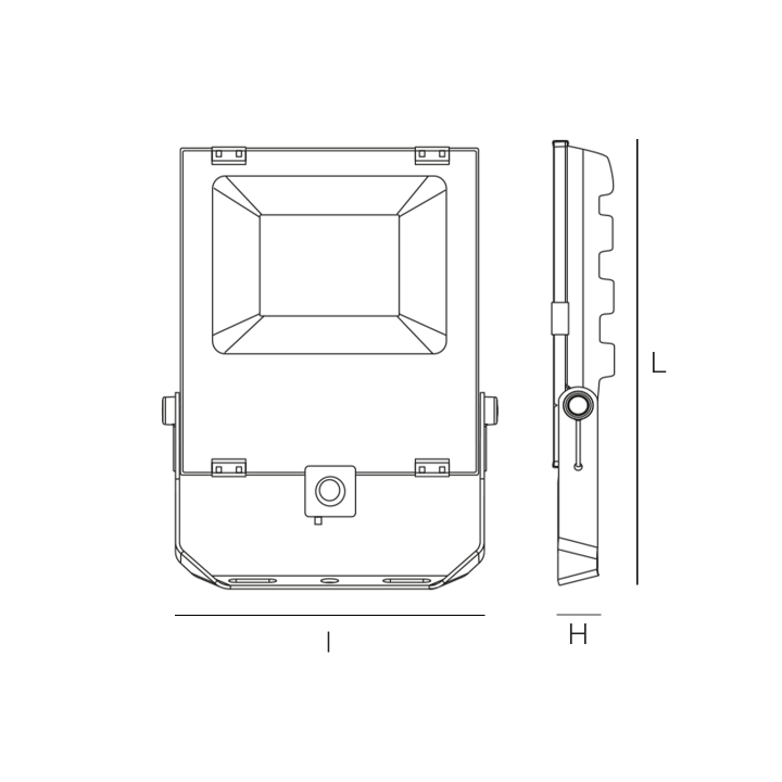 PROJECTEUR PARIS DETECTEUR 50W 4000K 4550LM IP65 241X211X53MM