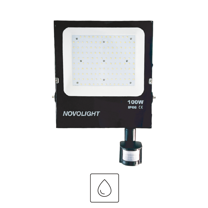 PROJECTEUR PARIS 100W 4000K130LM/W IP65 280X250X45MM AC100-240V DETEC