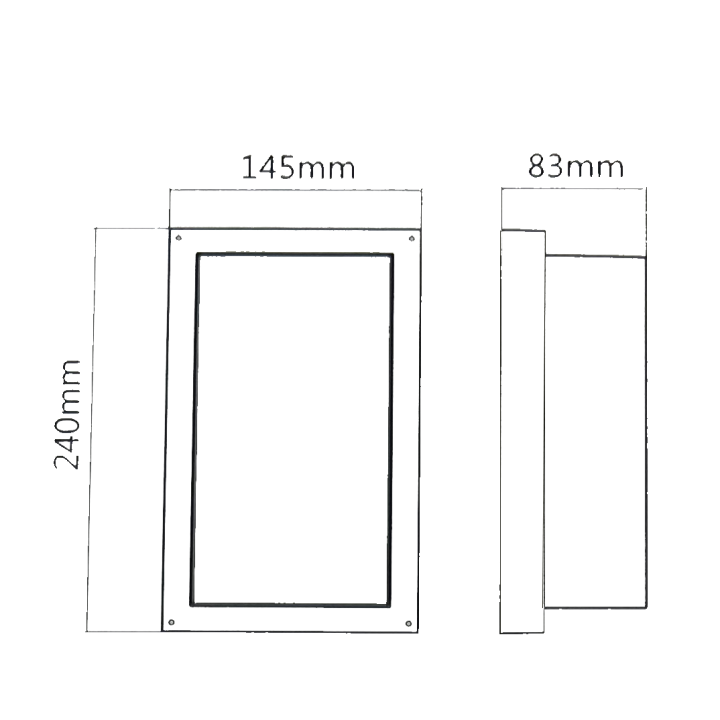 APPLIQUES 12W CCT IP54 360° 145*83*240MM NOIR