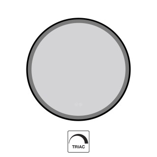 MIROIR D800MM CADRE NOIR LED 24W CCT DIMMABLE 