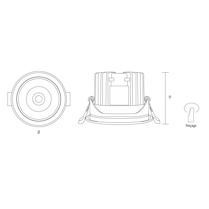 SPOT IP44 ORIENTABLE 100*56MM 15W IRC 90 60° 