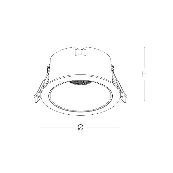 SPOT BLANC  50° Ø88*43MM AC220-240V 7W 