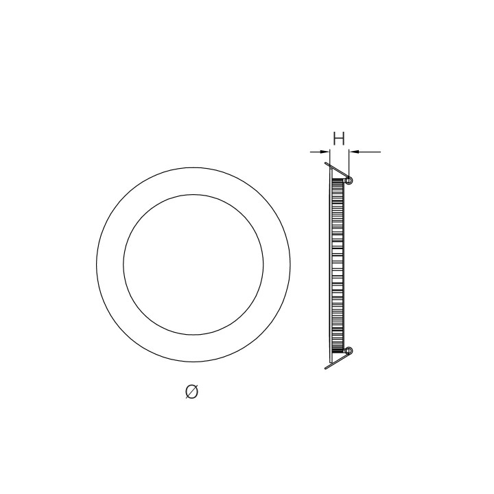 DOWNLIGHT SLIM Ø300*21MM 3CCT 24W 100LM/W IP44 SANS DRIVER