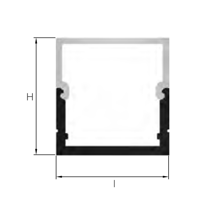 PROFILE ET DIFFUSEUR OPAL CARRE 2M POUR PROFILE PAL2280