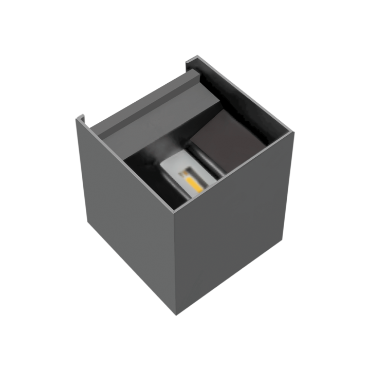 APPLIQUE MURALE  IP65 CCT 100*100*100MM BLANC AC 220-240V  2*3W