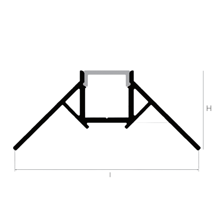 PROFILE ALU ANGLE EXTERIEUR ENCASTRABLE 53*15MM 2M