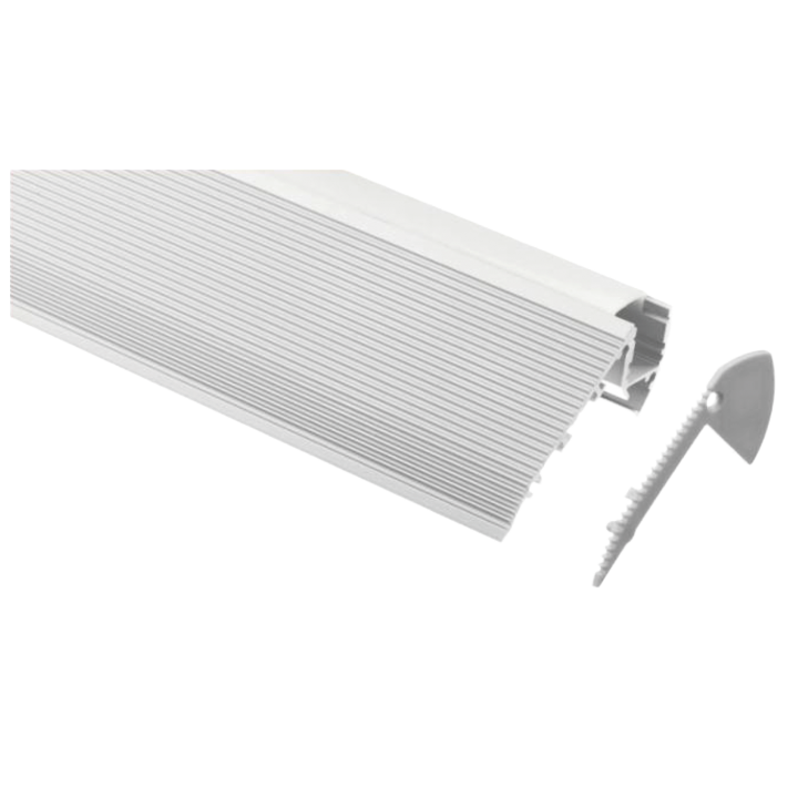 PROFILE ALU MARCHE 67X28MM 2M AVEC DIFFUSEUR ET KIT FINITION