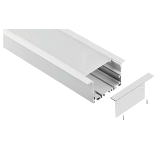 PROFILE ALU ENCASTRABLE 6535MM 2M AVEC DIFFUSEUR KIT DE FINITION ET F