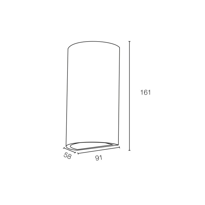 APPLIQUES 10W CCT IP54 90° 90*57*161MM NOIR 