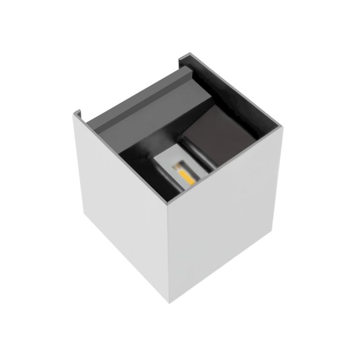 APPLIQUE MURALE  IP65 CCT 100*100*100MM NOIR AC 220-240V 2*3W