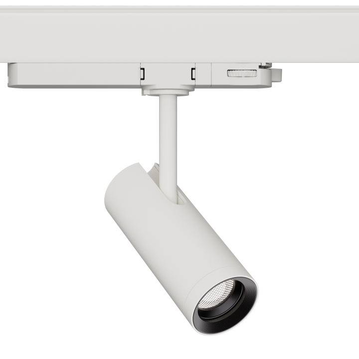 PROJECTEUR RAIL D45X114MM IRC 97 8-40° 6W DIMMABLE BLANC