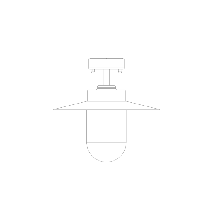 PLAFONNIER EXTERIEUR INOX IP44 E27 250*258*309MM