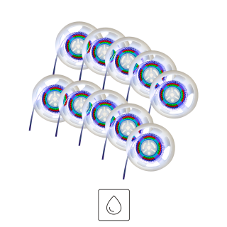 RUBAN LED 5050 RGB24V IP65 14.4W/M 60LED/M 10MMX5 METRES