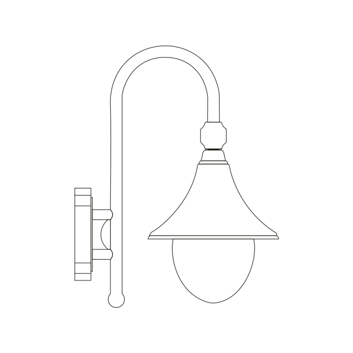 APPLIQUE EXTERUER ALU  IP44 E27 260*240*480MM