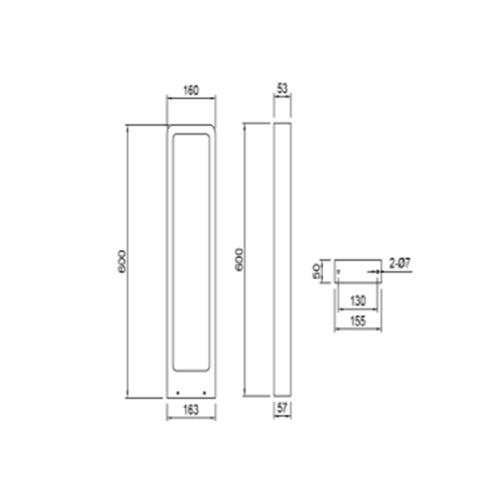 BORNE D'ECLAIRAGE 12W 680LM Ø63X57X600MM 3000K