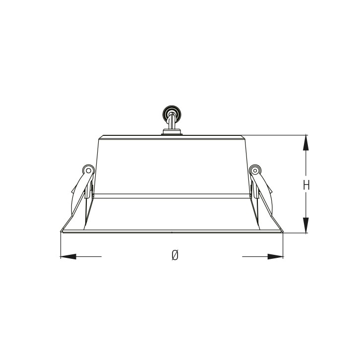 DOWNLIGHT PARIS IP54 UGR19 55° Ø230*85MM 22W CCT SANS DRIVER