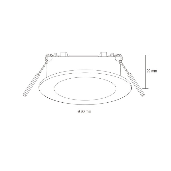 COLLERETTE PC GU10 ORIENTABLE 90XH27MM  Ø75~80MM NOIR