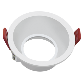 COLLERETTE GU10 BLANC Ø85*43MM PERCAGE Ø75MM