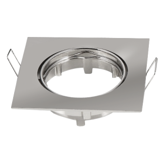 COLLERETTE CARREE GU10 ORIENTABLE ALU 83*23MM PERCAGE 72MM