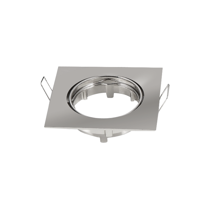 COLLERETTE CARREE GU10 ORIENTABLE ALU 83*23MM PERCAGE 72MM