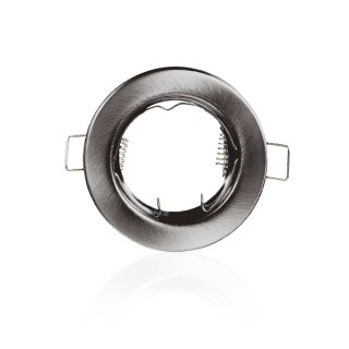 COLLERETTE ROND GU10 CHROME Ø78*24MM PERCAGE 62MM