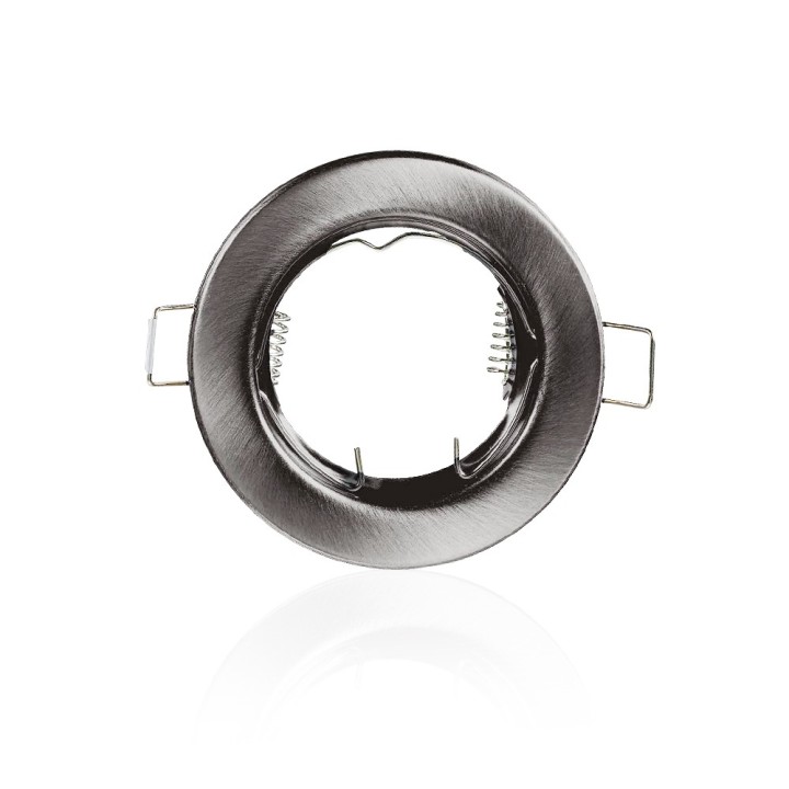 COLLERETTE ROND GU10 CHROME Ø78*24MM PERCAGE 62MM