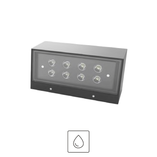 APPLIQUE MURALE IP65 220-240V 9,9W 3000K 755LM 205X102X91MM BLANC