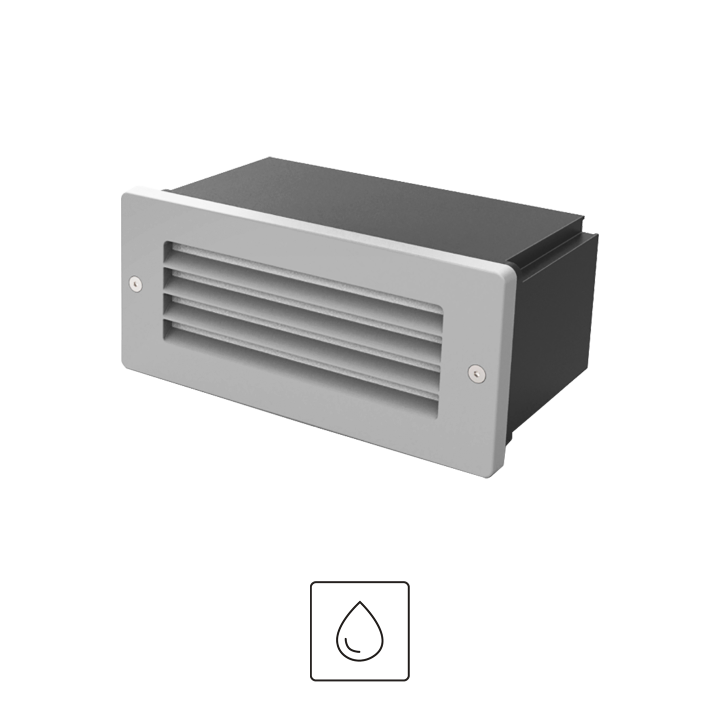 ENCASTRE MURAL NOIR 195X90X110MM 7.3W 197LM 3000°K BA90° IP65 AC220V