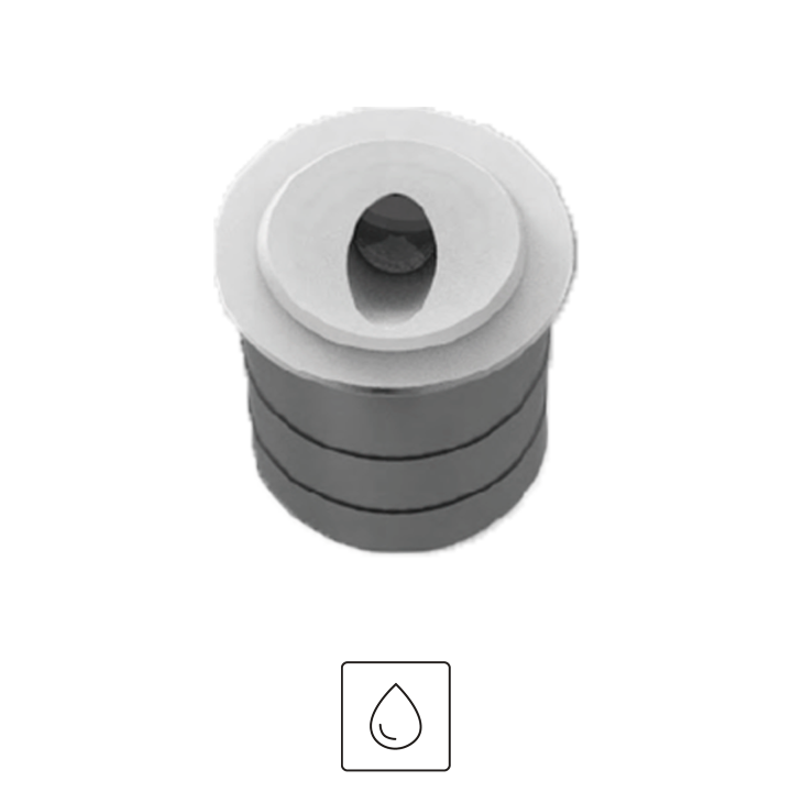 BALISAGE MURAL ENCASTRE BLANC Ø75MM 2.4W 3000K BA87° IP65 AC100-24