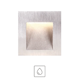 BALISAGE MURAL ENCASTRE 70X66MM 2,2W 78LM 3000K BA82° IP65 NOIR 220V