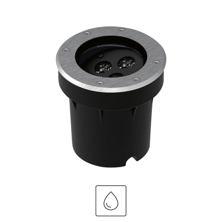 SPOT ENCASTRE SOL 9W AC220V Ø120*120MM IP67