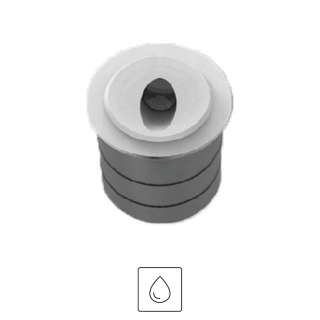 BALISAGE MURAL ENCASTRE ANTHRACITE Ø75MM 2.4W 3000K BA87° IP65 AC10