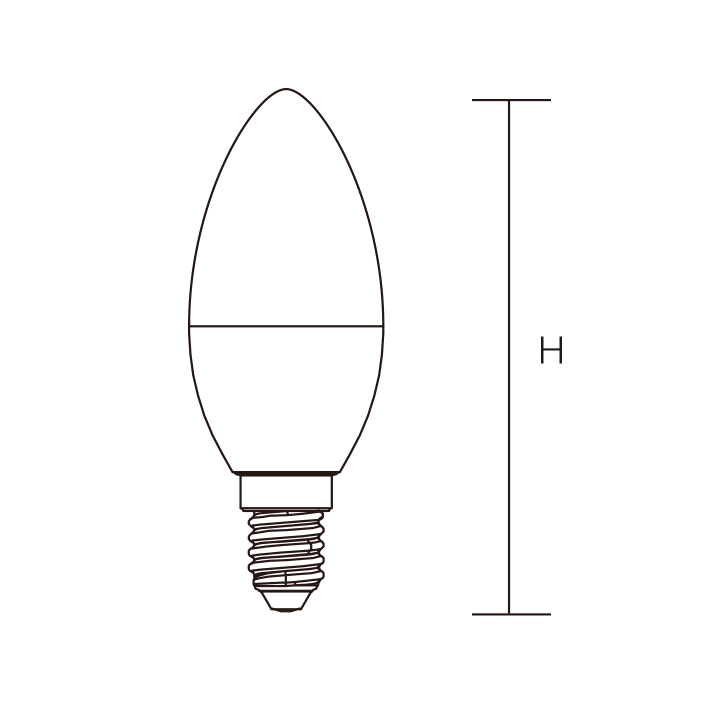 AMPOULE E14 6W  470LM 32440