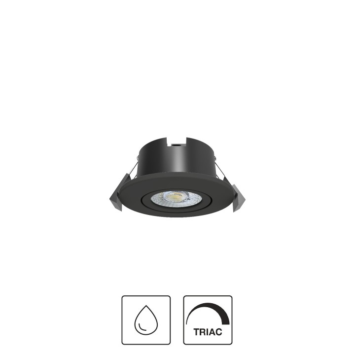 SPOT IP65 ORIENTABLE CCT DIMMABLE 5W/8W CCT 500LM/800LM Ø84X58MM NOIR