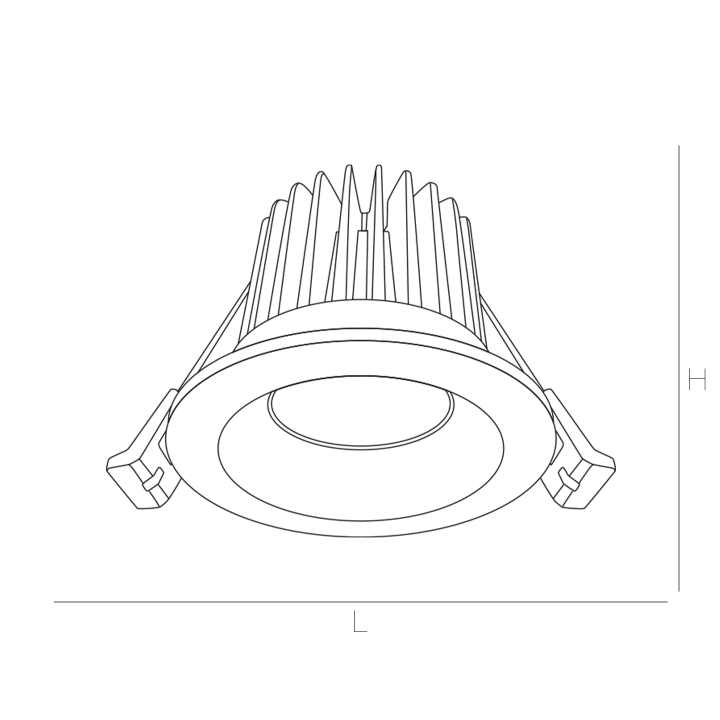 SPOT VENISE 7W 650LM IP65 Ø80X61,5MM BLANC