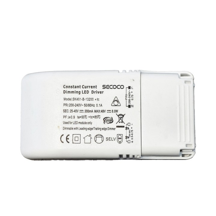 DRIVER DIMMABLE 8W 200MA 25-40V AC200-250 5 ANS GARANTIE